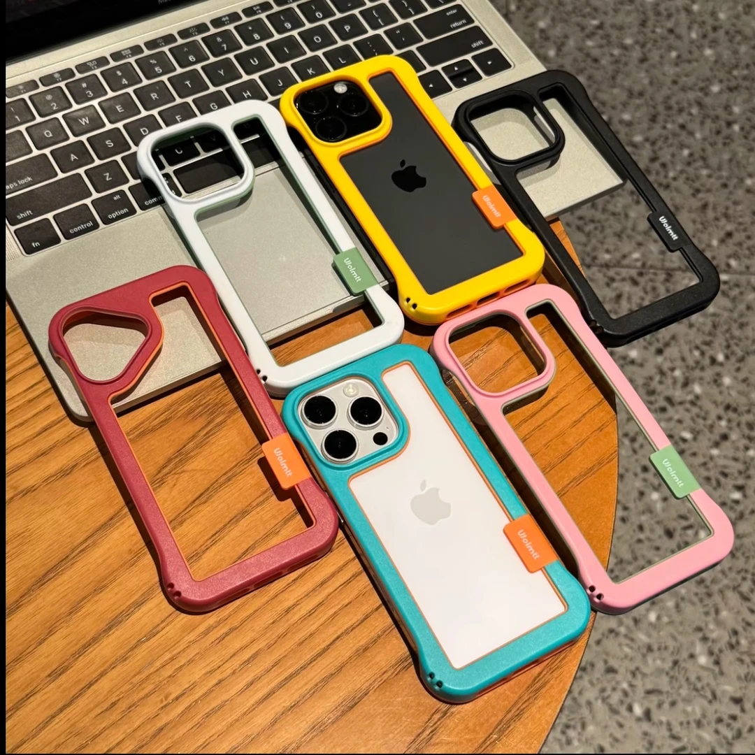 雅天立镂空无边框新款适用iPhone15/16promax苹果13手机壳14防摔