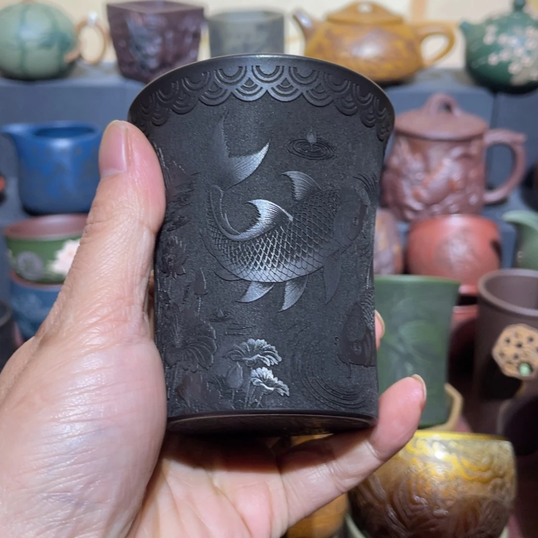 原矿紫砂手工主人杯