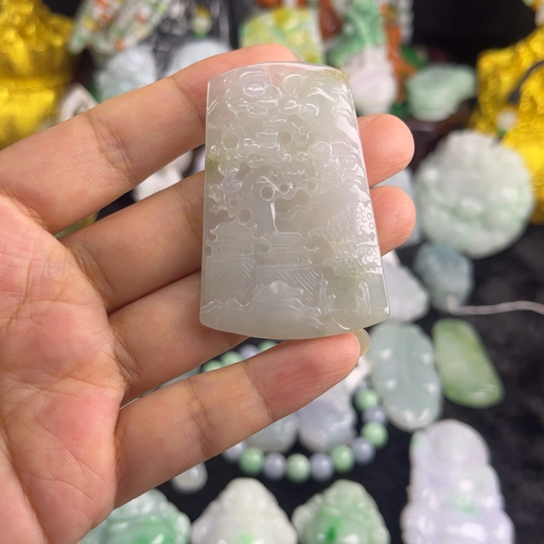 翡翠未镶嵌吊坠(不含链)