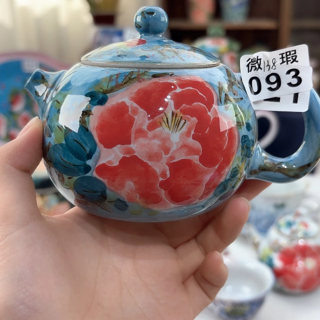 景德镇手绘高温釉下彩陶瓷茶具