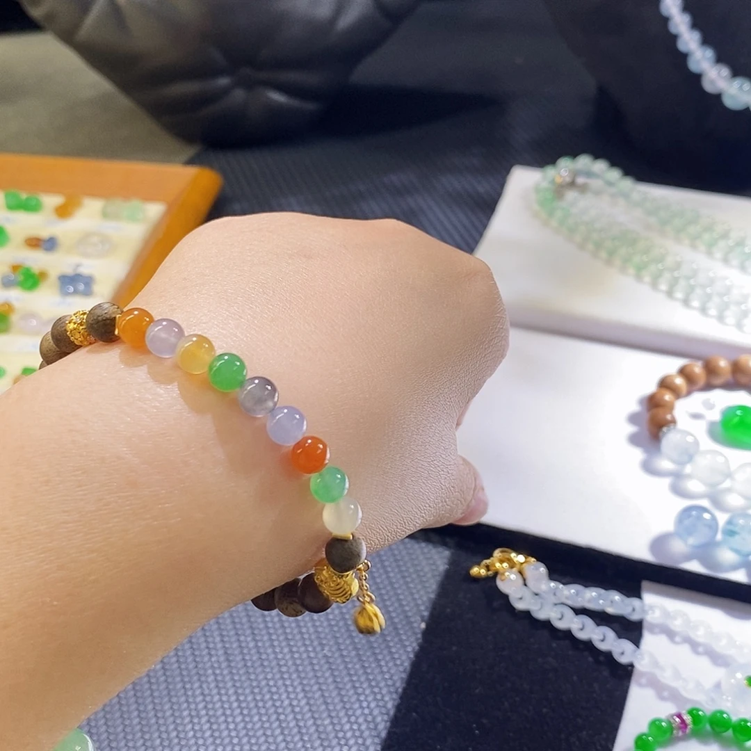 翡翠未镶嵌挂件单圈