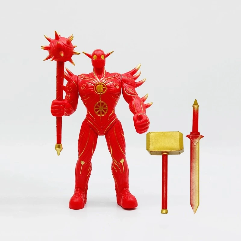 外国山海经红色炼狱宇宙木棍人手办大号可拆卸模型山海经儿童玩具