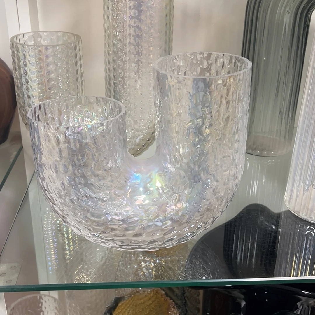 琉璃高20透明琉璃花器