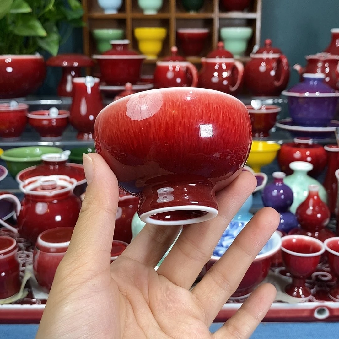 景德镇浅行郎红手工，福利瑕疵