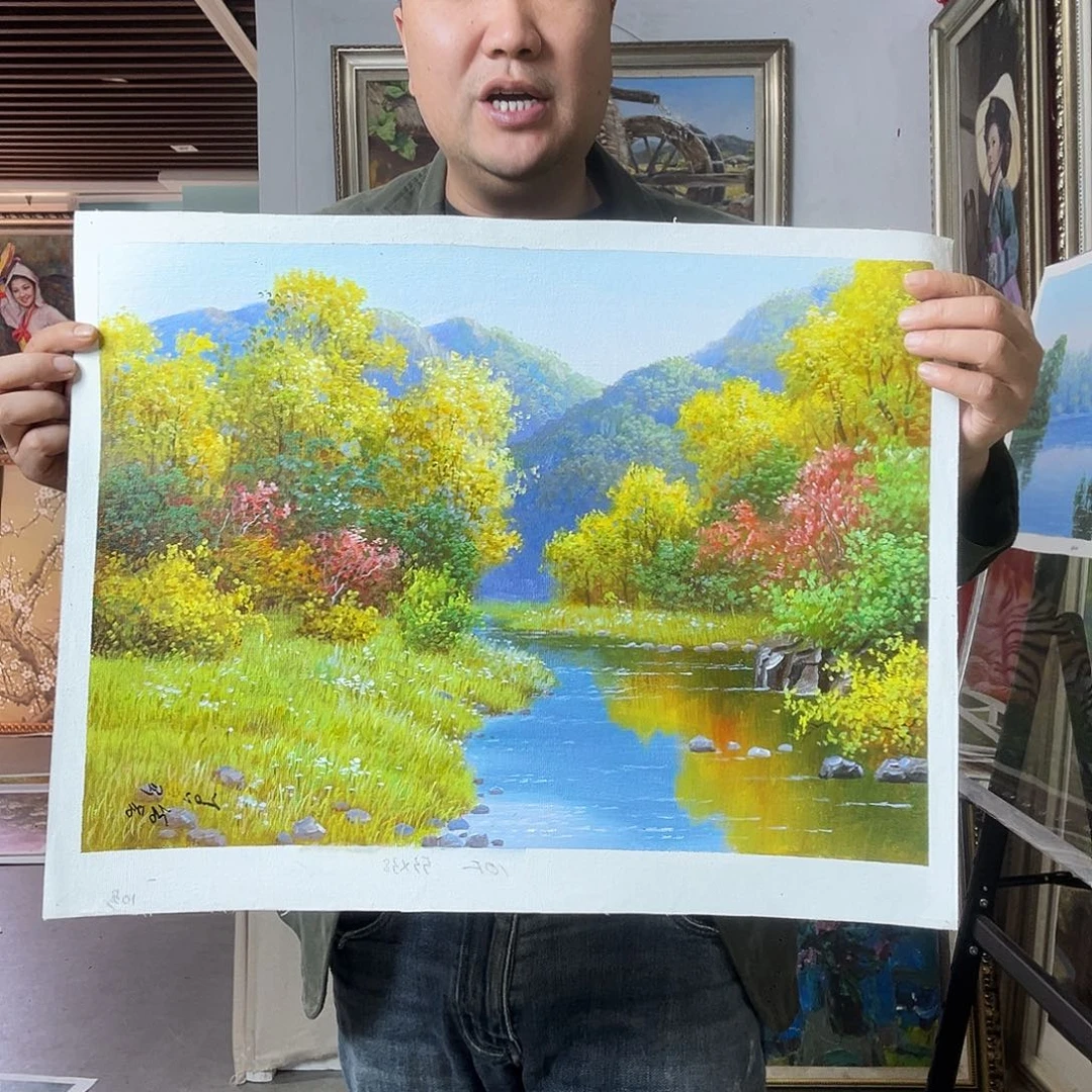油画朝鲜艺术家哈哈
