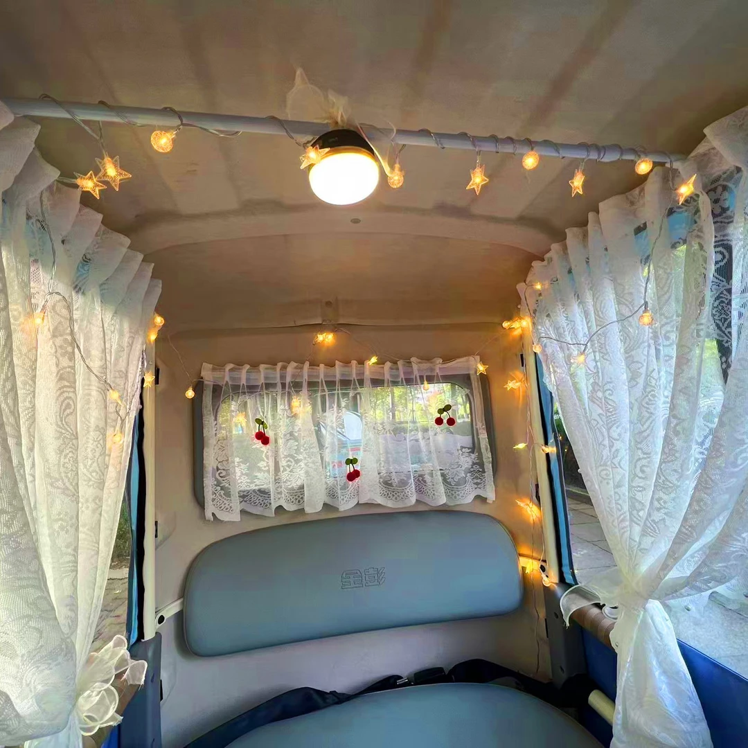 三轮车内饰装饰免打孔伸缩杆免安装衣架卧室窗帘挂杆门帘衣柜撑杆