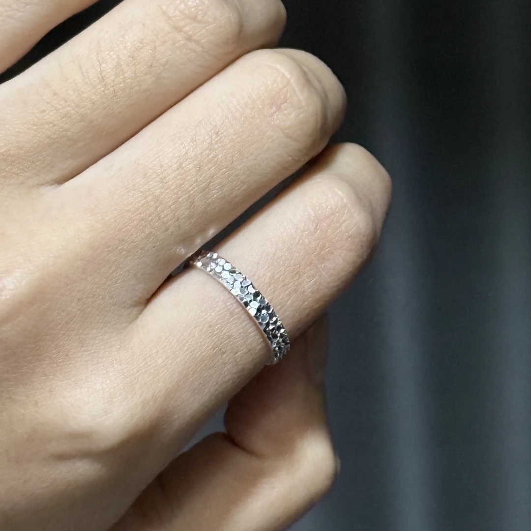 足银戒指 纯银s990女士戒指碎冰冰纯银偏软请勿暴力介意慎拍