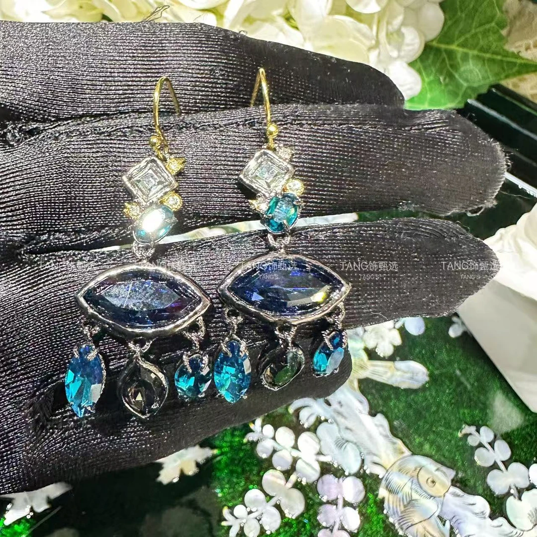 鬼才蓝色精致高档耳饰11