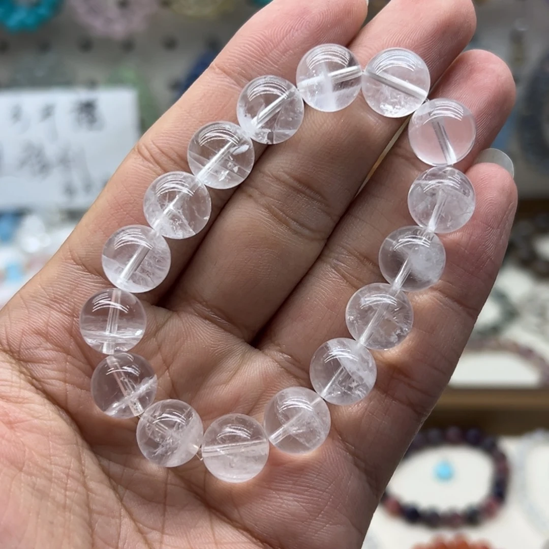 水晶手链未镶嵌12.2咪白幽灵