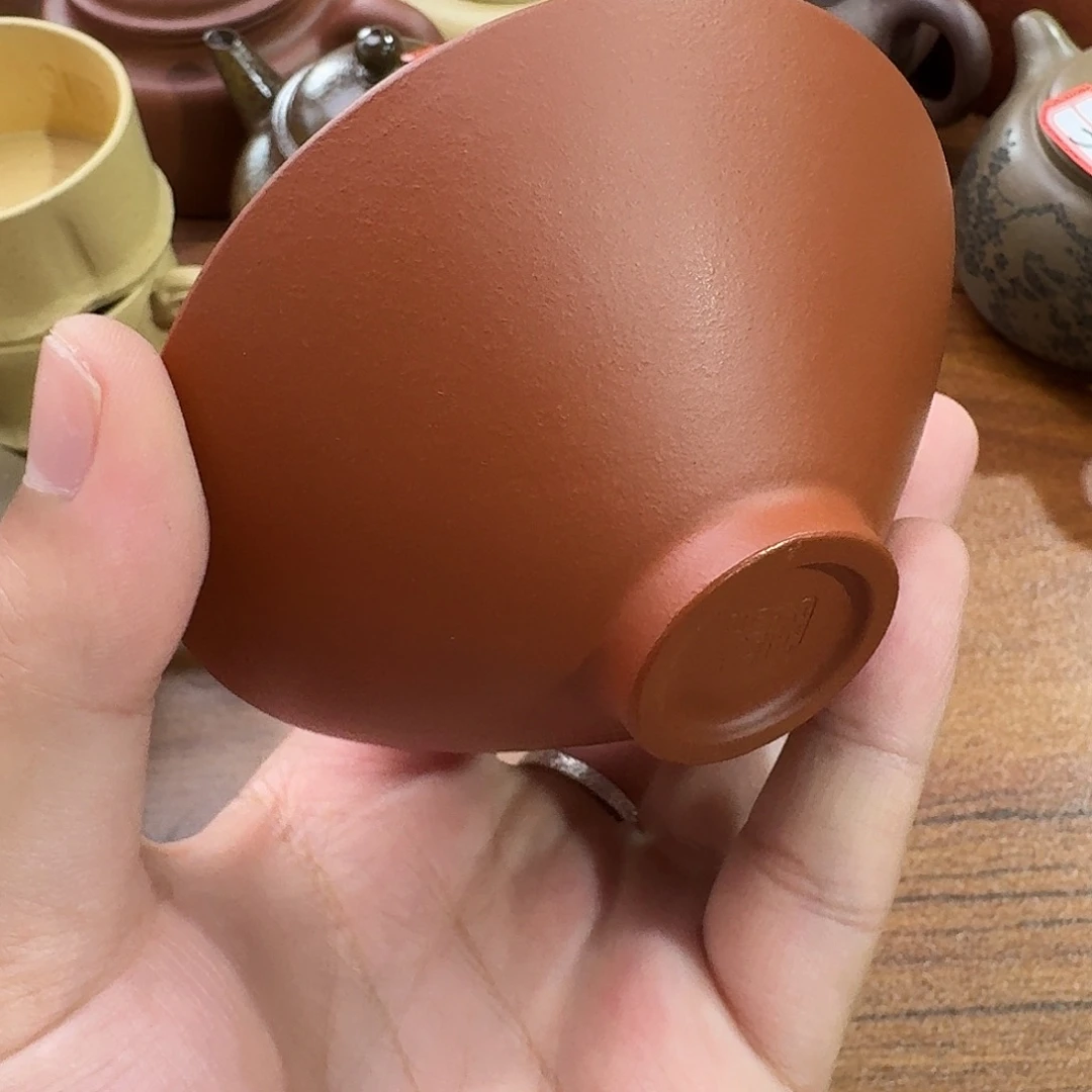 茶壶紫砂小红泥斗笠杯