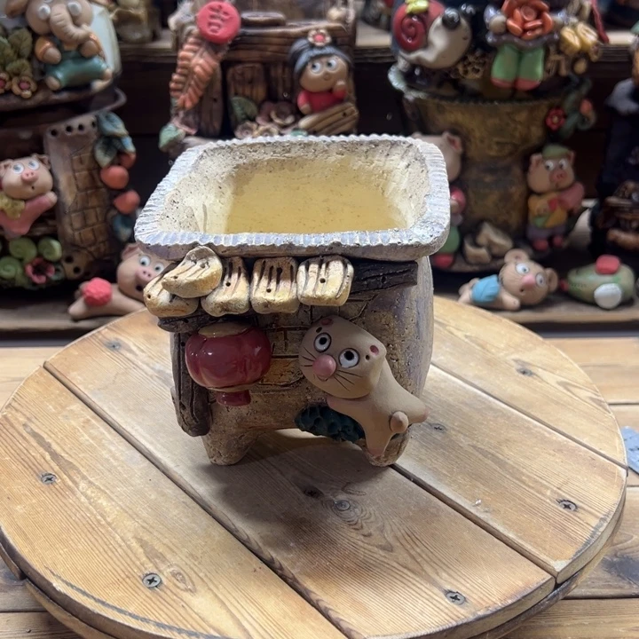 嘻哈多肉花盆百搭