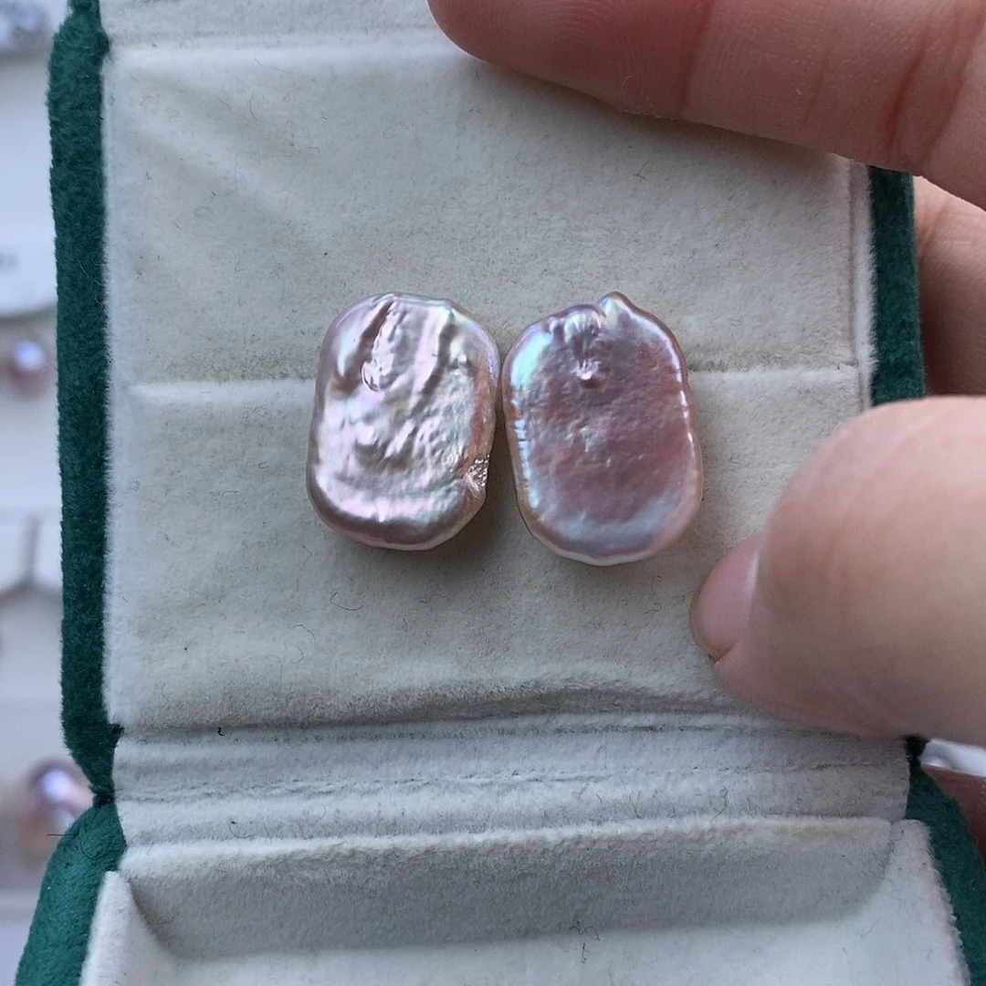 银S925镶嵌淡水珍珠耳饰