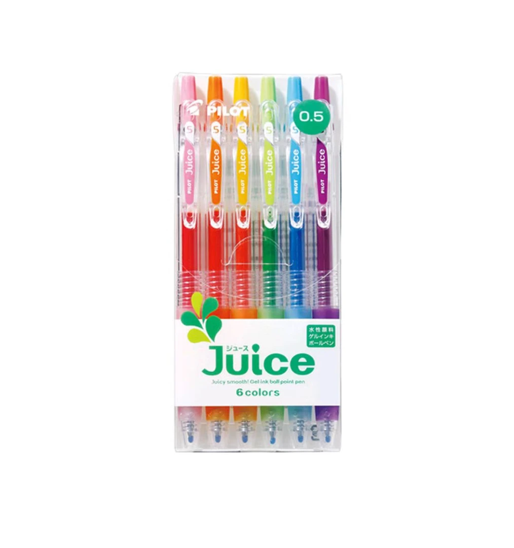 百乐彩色中性笔6支