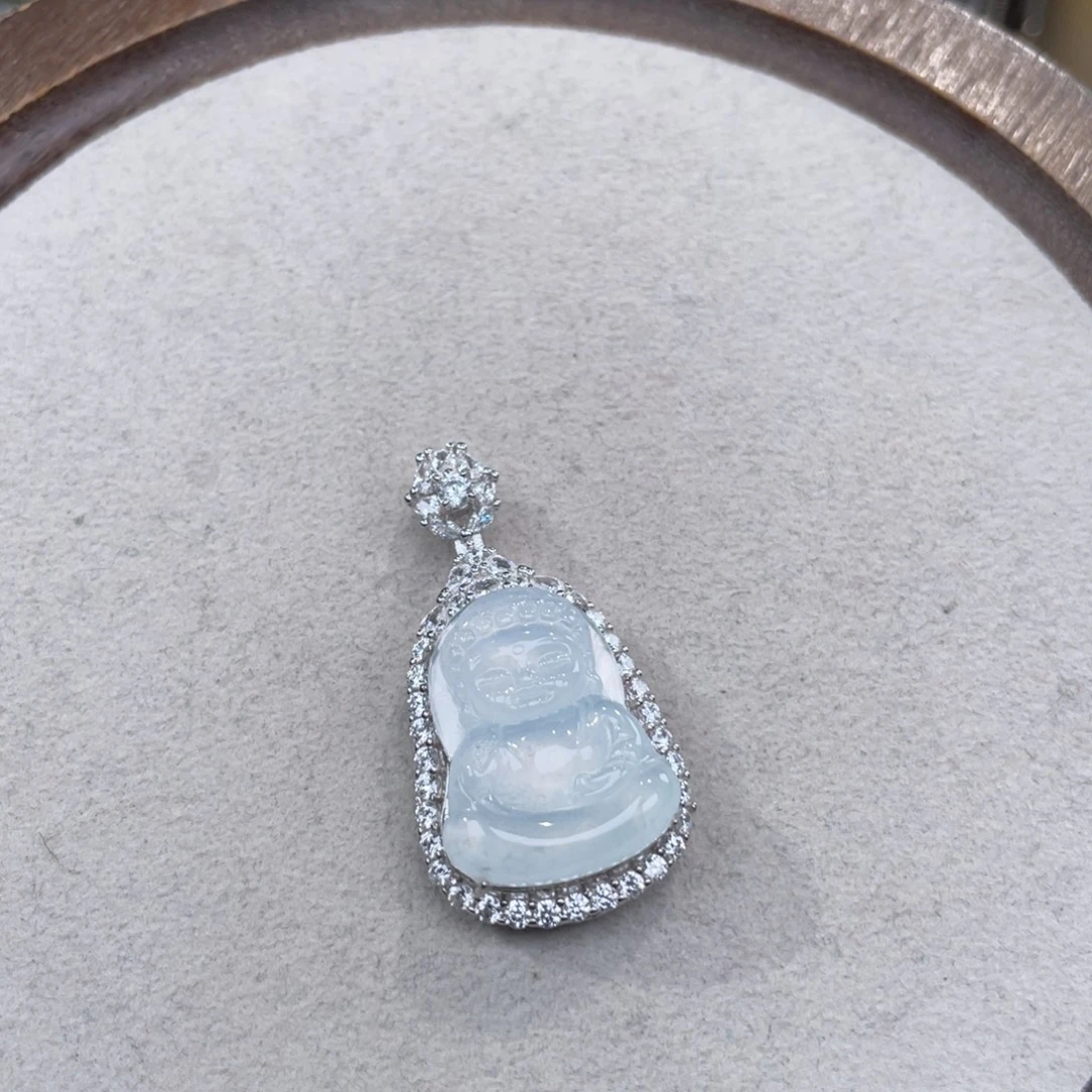 翡翠银S925镶嵌颈饰