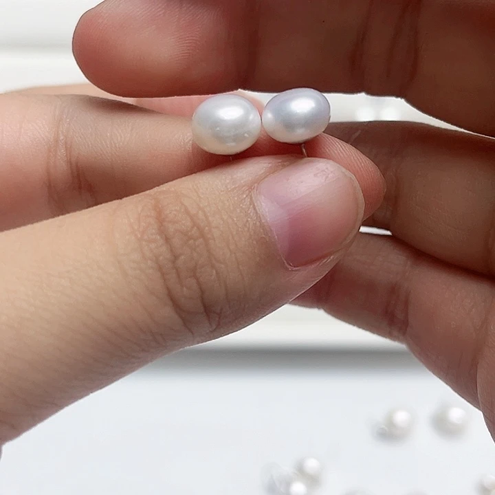 小***念银S925镶嵌耳饰淡水珍珠