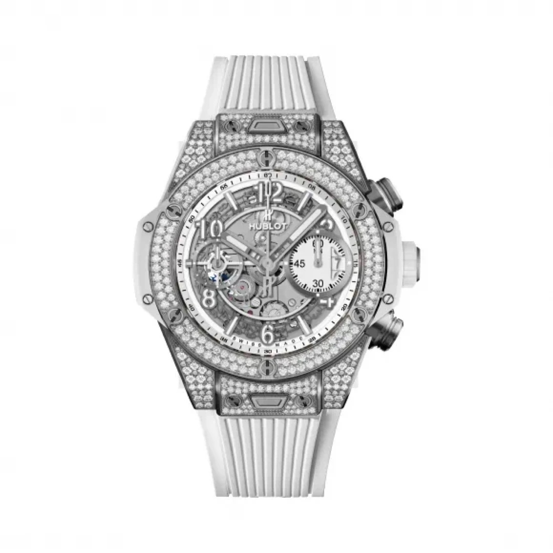 99新 宇舶 宇舶大爆炸441.NE.2010.RW.1704，新款白钛原钻满钻