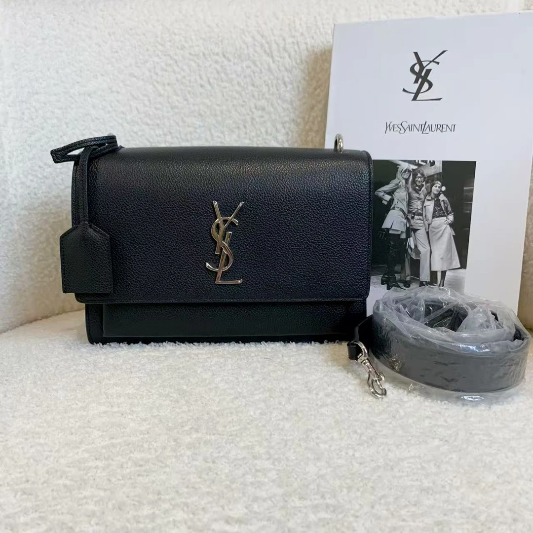 99新 YSL/圣罗兰 壹臻/黑银日落中号 50819428