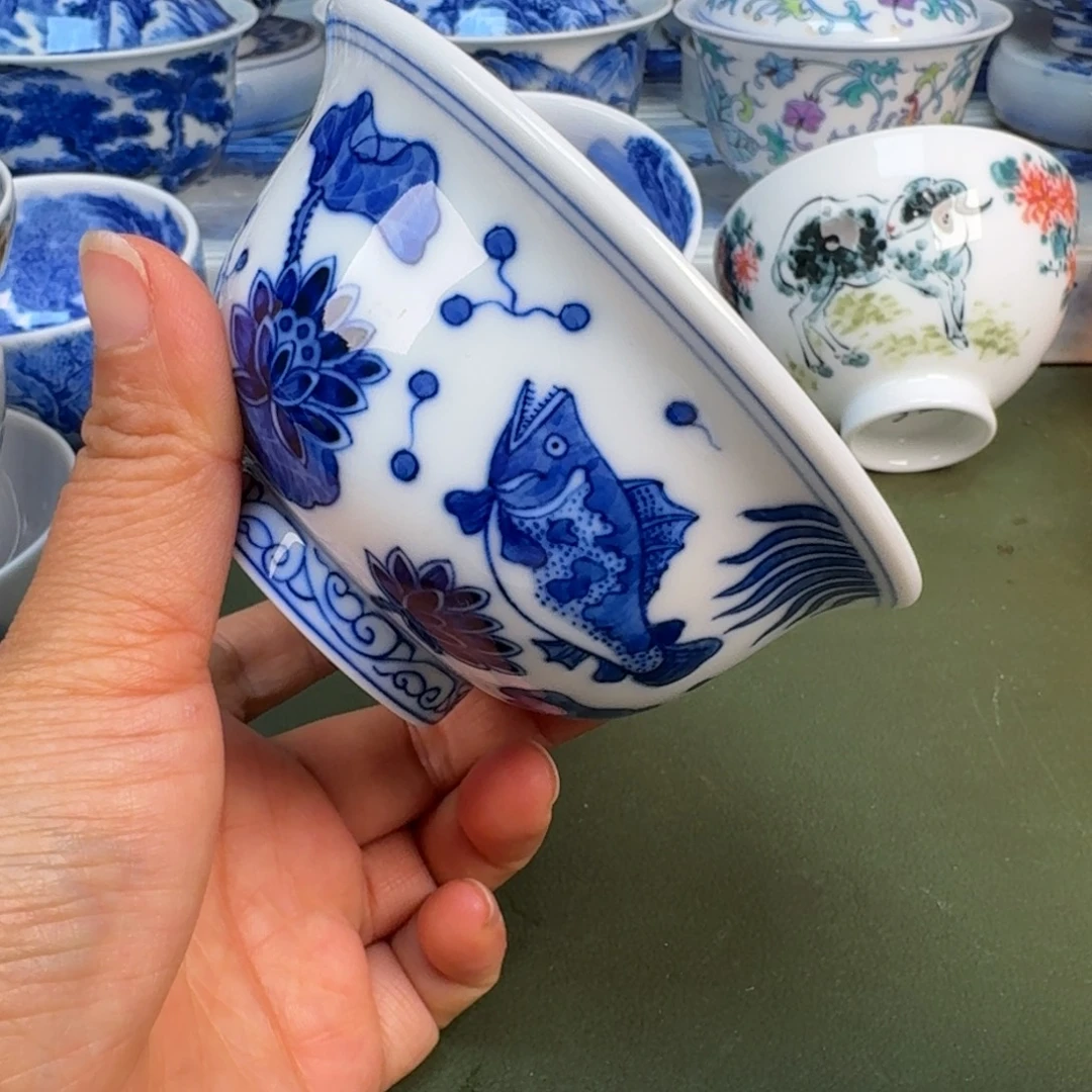 陶景德镇纯手绘茶具圆圆283