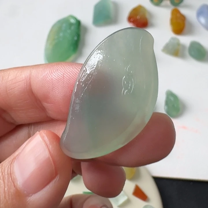 定制翡翠未镶嵌仿古无事牌