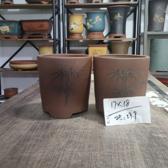 紫砂花盆库存尾货清仓