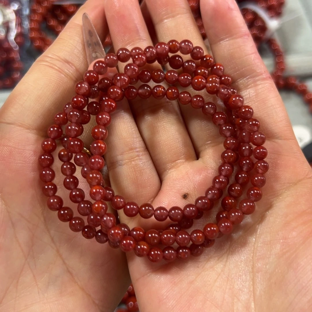 未镶嵌多圈南红玛瑙