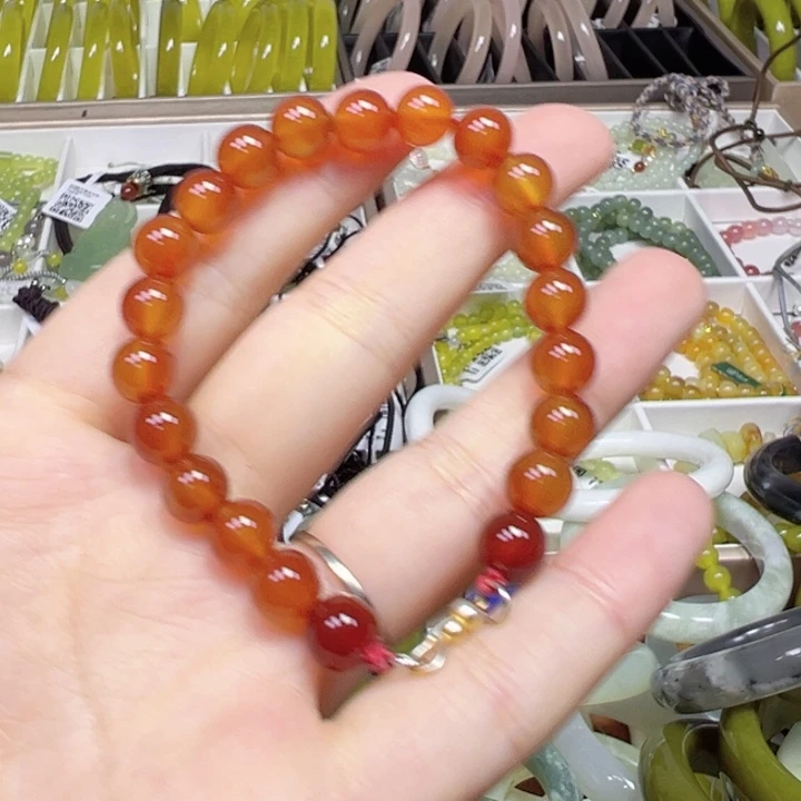 未镶嵌蛇纹石玉手链