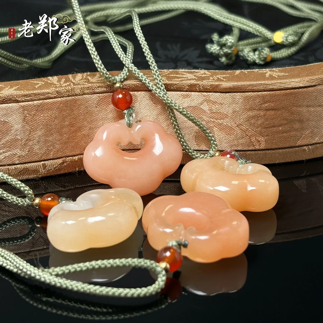 【老郑家】金丝玉如意锁挂件 2130 (多样性发一件) 约22*28*10mm