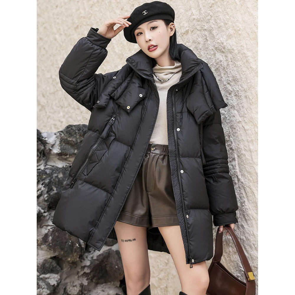3390羽绒服2024年爆款正品白鸭绒宽松加厚百搭冬季外套