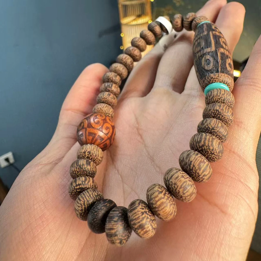 【德巧家】蛇鳞木天珠设计款单圈手串