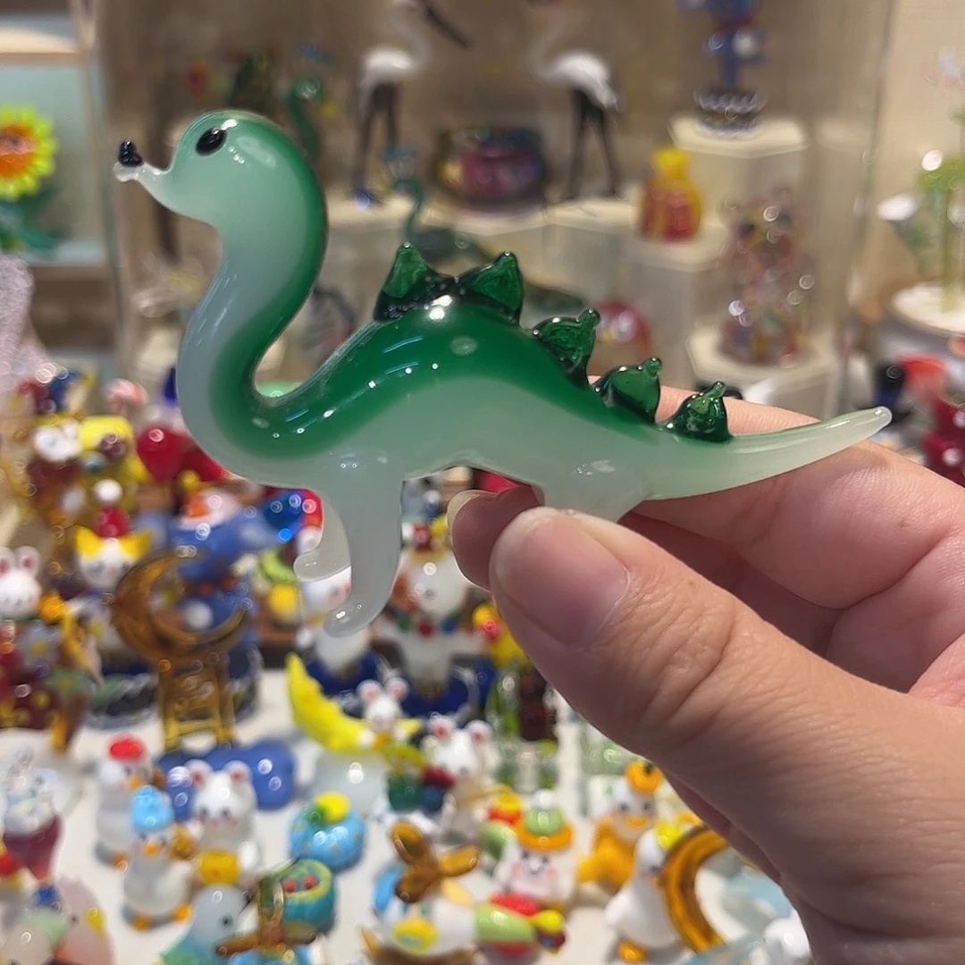 琉璃手工艺品恐龙颜色任选