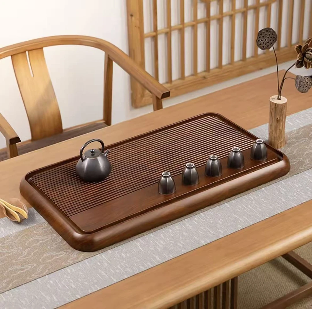 一新70*40*4（黄棕色）高端实木家用办公室排水茶台办公室适用茶