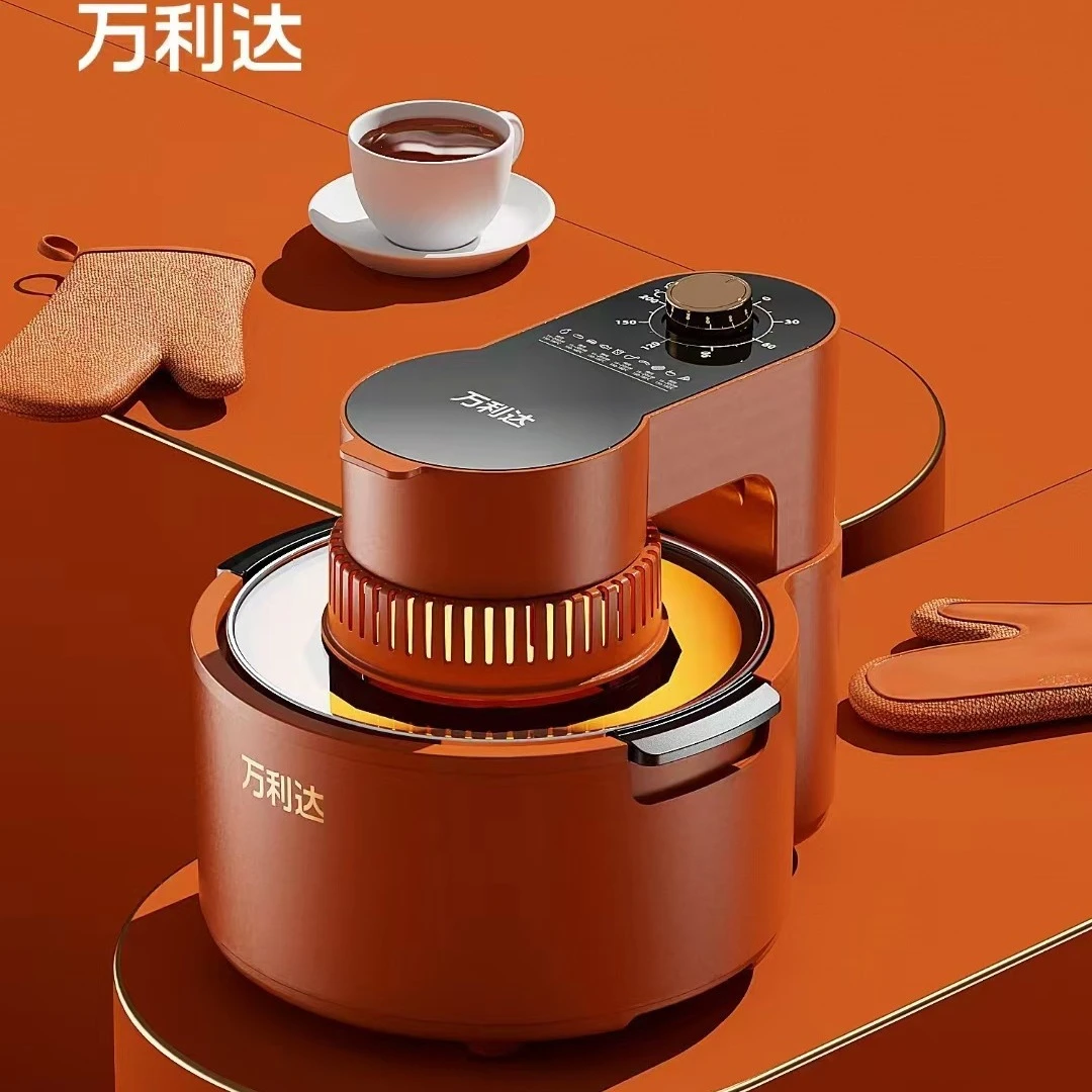 万利达6.5L大容量多功能可视窗口免翻面空气炸锅机电烤箱可做薯条