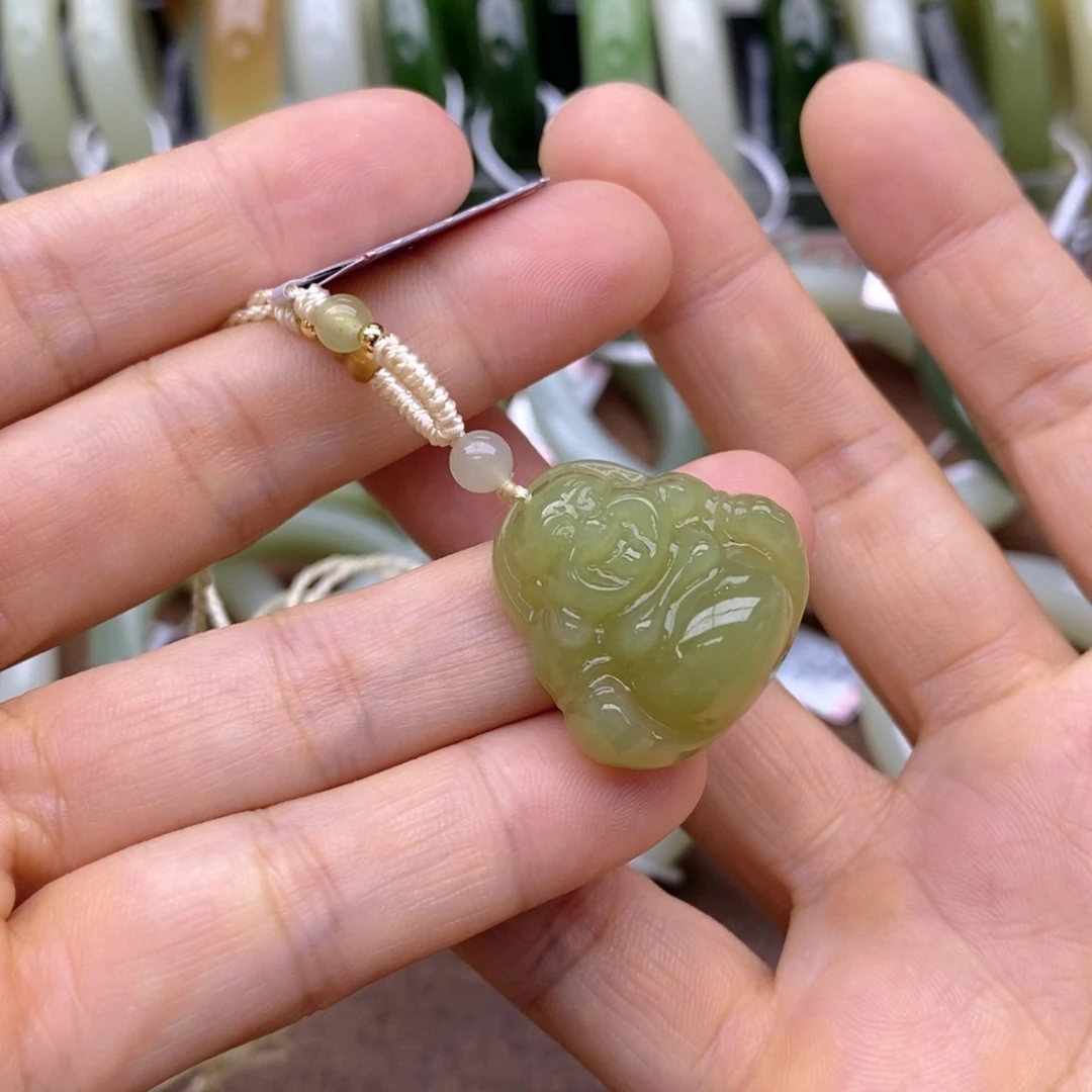 和田玉未镶嵌吊坠(不含链)用****6