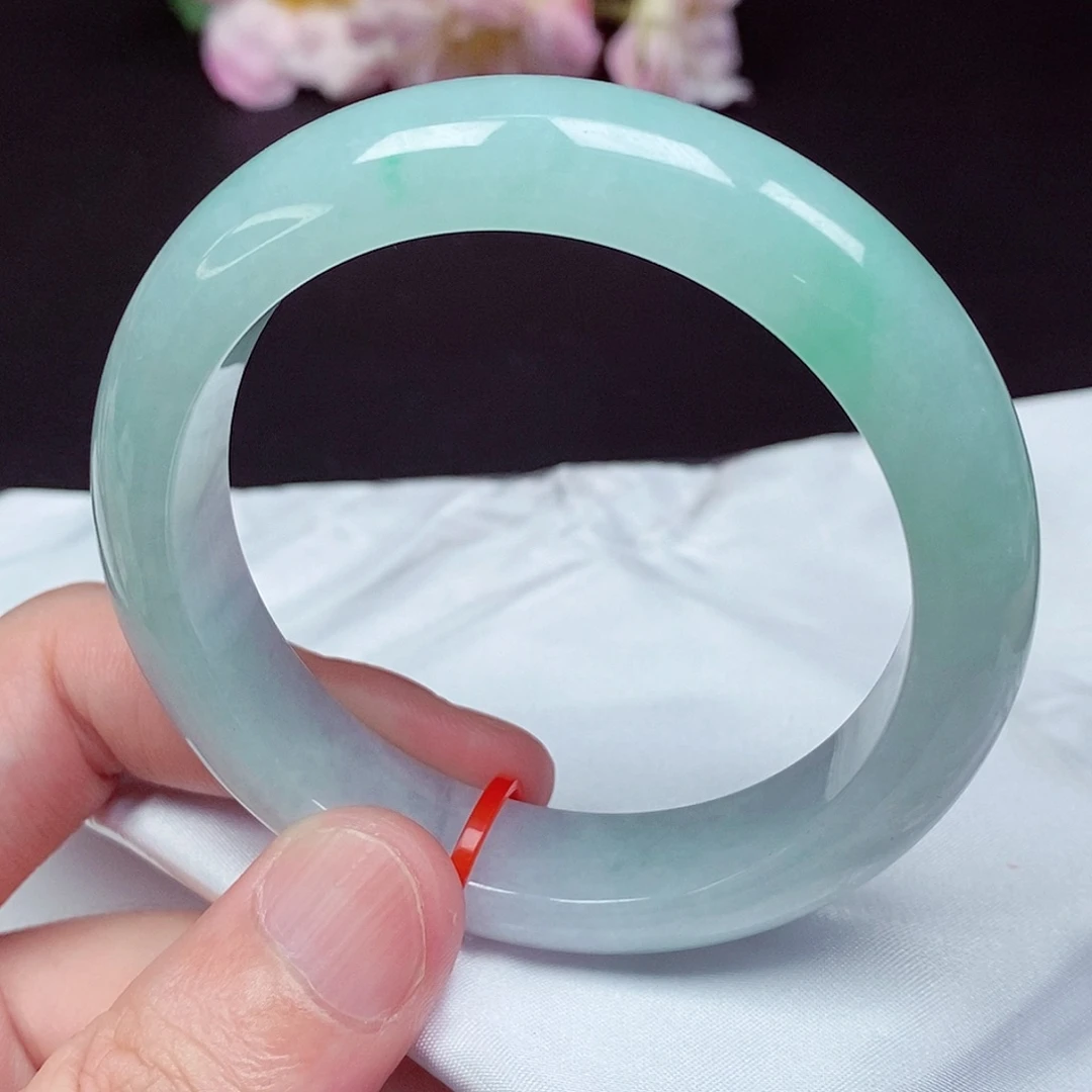 翡翠未镶嵌手镯57.5圈