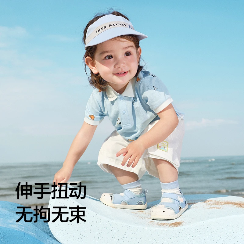 巴拉巴拉婴儿t恤宝宝上衣男童短袖Polo服2025新款夏装薄凉爽舒适