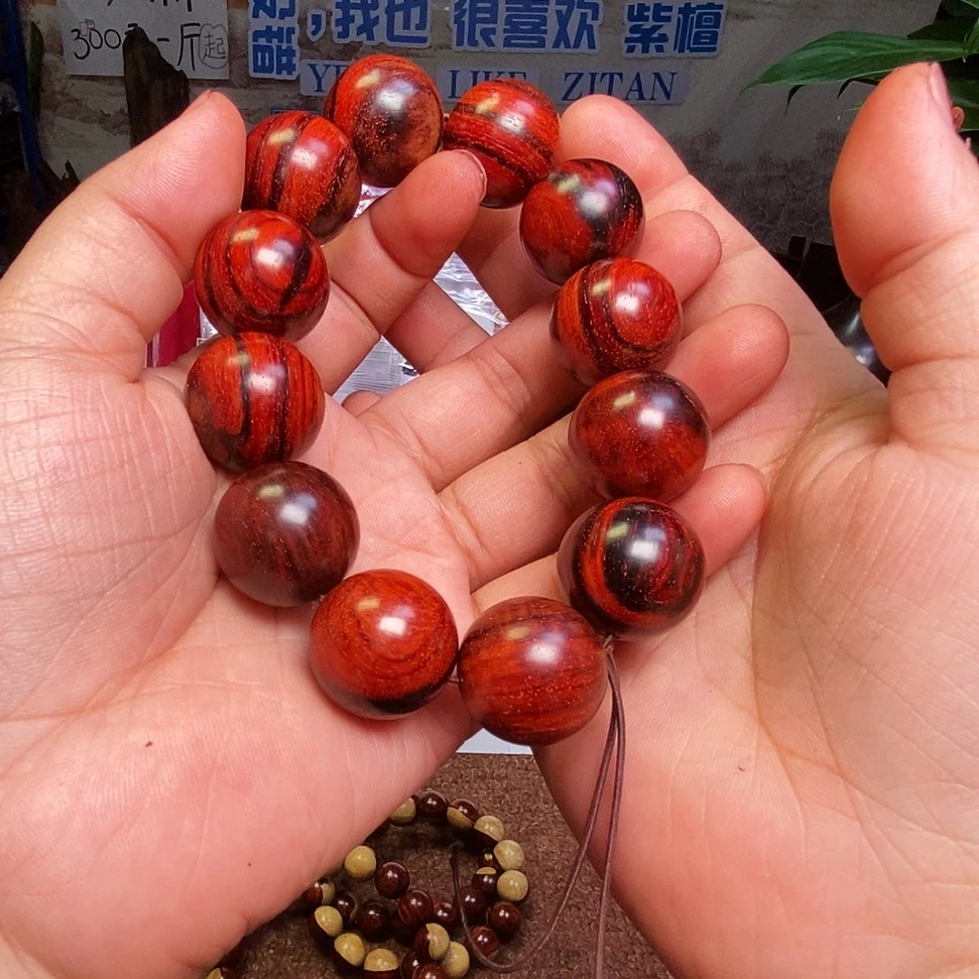 檀香紫檀（小叶紫檀）手串派***物瑕疵