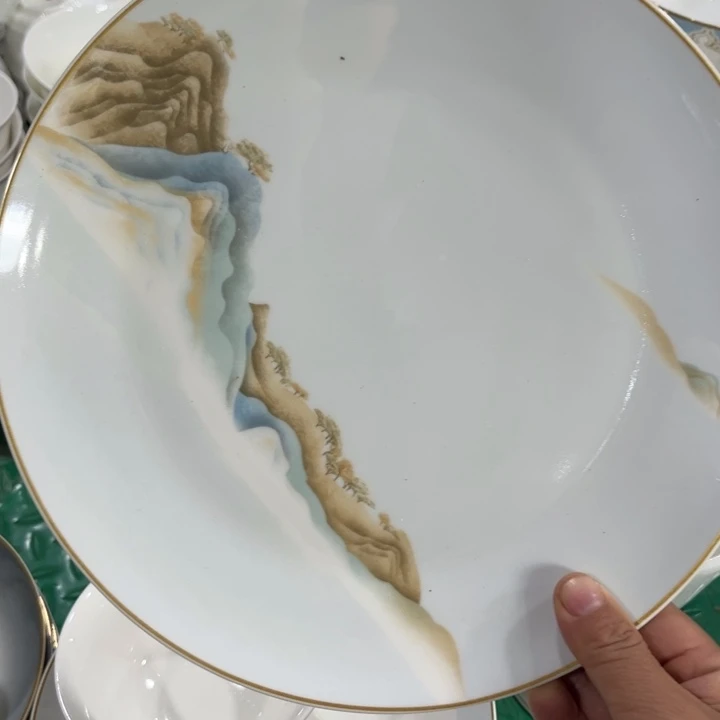 瓷片十寸大盘一个微瑕