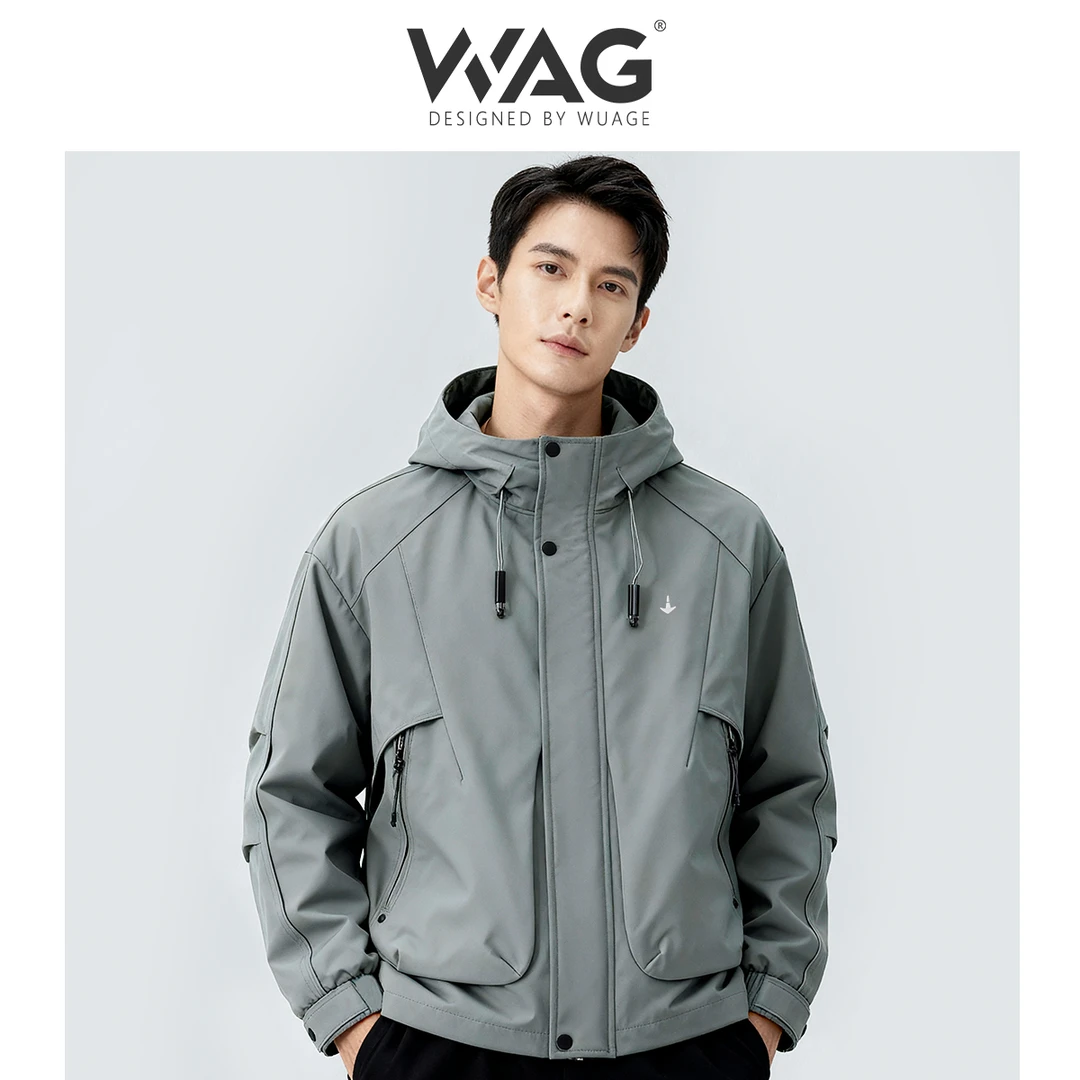 WAG“镇店之宝”秋冬机能风工装棉服男二棉冲锋衣加厚保暖外套-1238