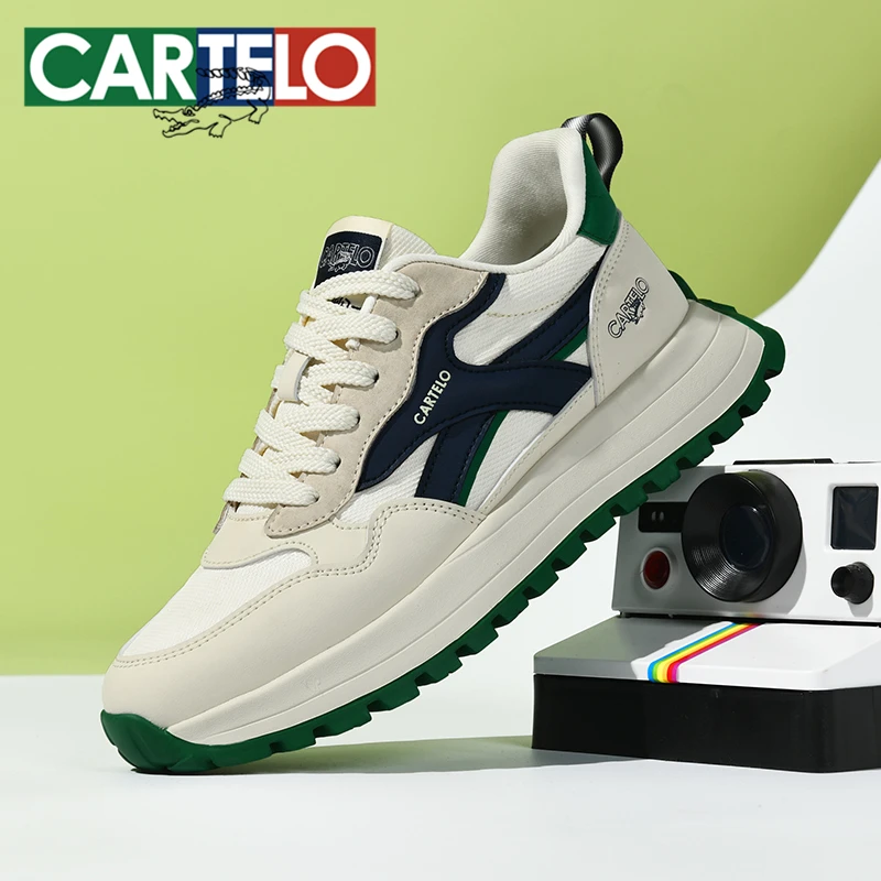 卡帝乐鳄鱼春季休闲鞋男士百搭轻便软底防滑耐磨中年透气网面鞋子