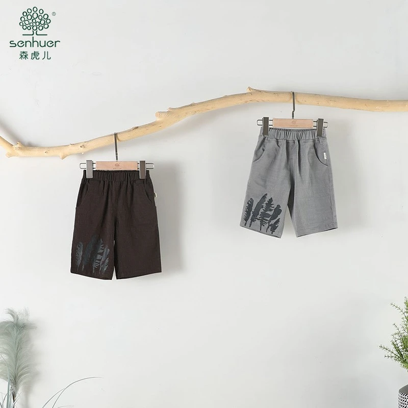 【实体品牌】夏季男小童竹节棉休闲五分裤2232021077