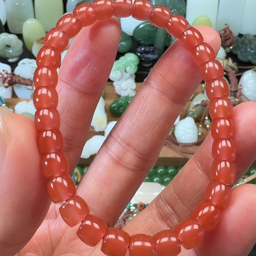 南红玛瑙未镶嵌手链