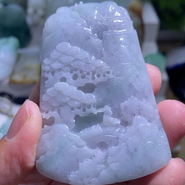 【闪购商品】颈饰未镶嵌翡翠山水