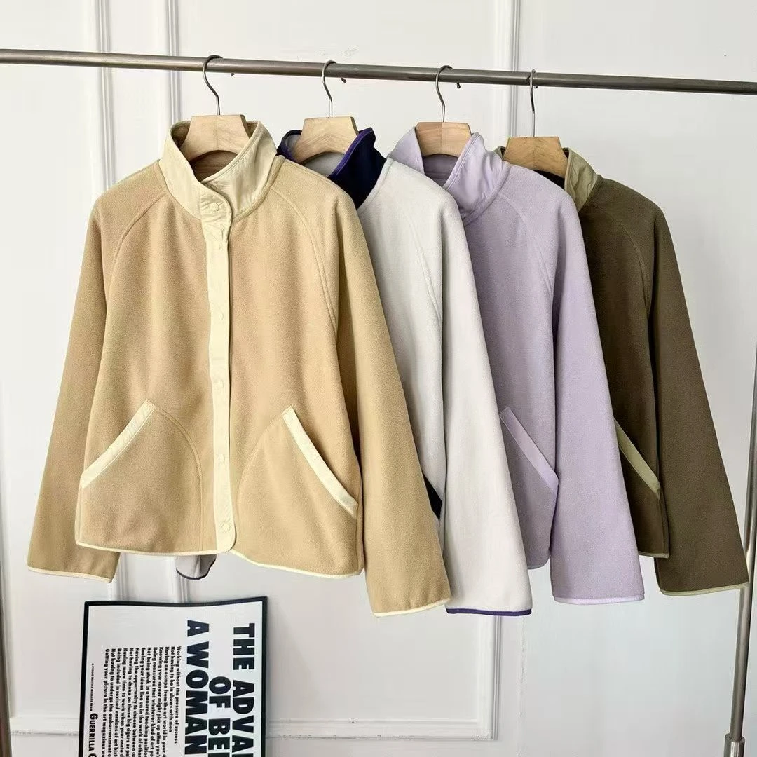 一件过冬！轻薄万粒绒外套女摇粒绒秋冬宽松保暖户外防风衣内胆