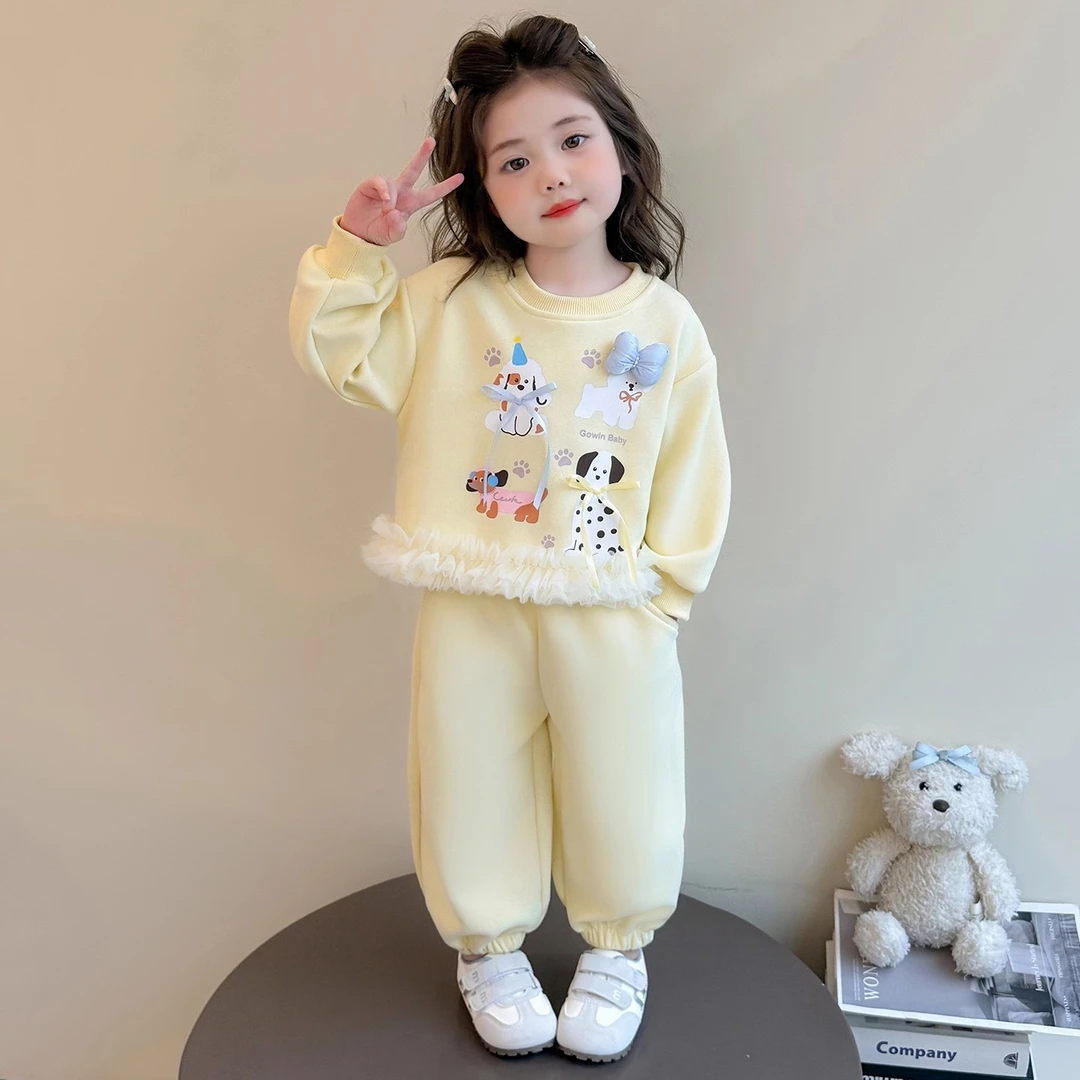 女童套装秋季2025新款洋气时髦儿童秋装宝宝巨好看卫衣卫裤两件套