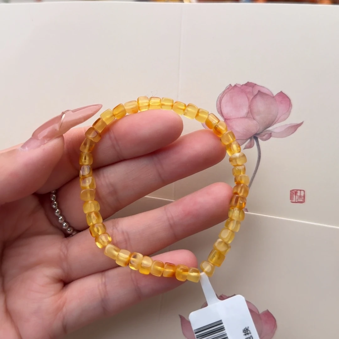 琥珀未镶嵌手链素圈