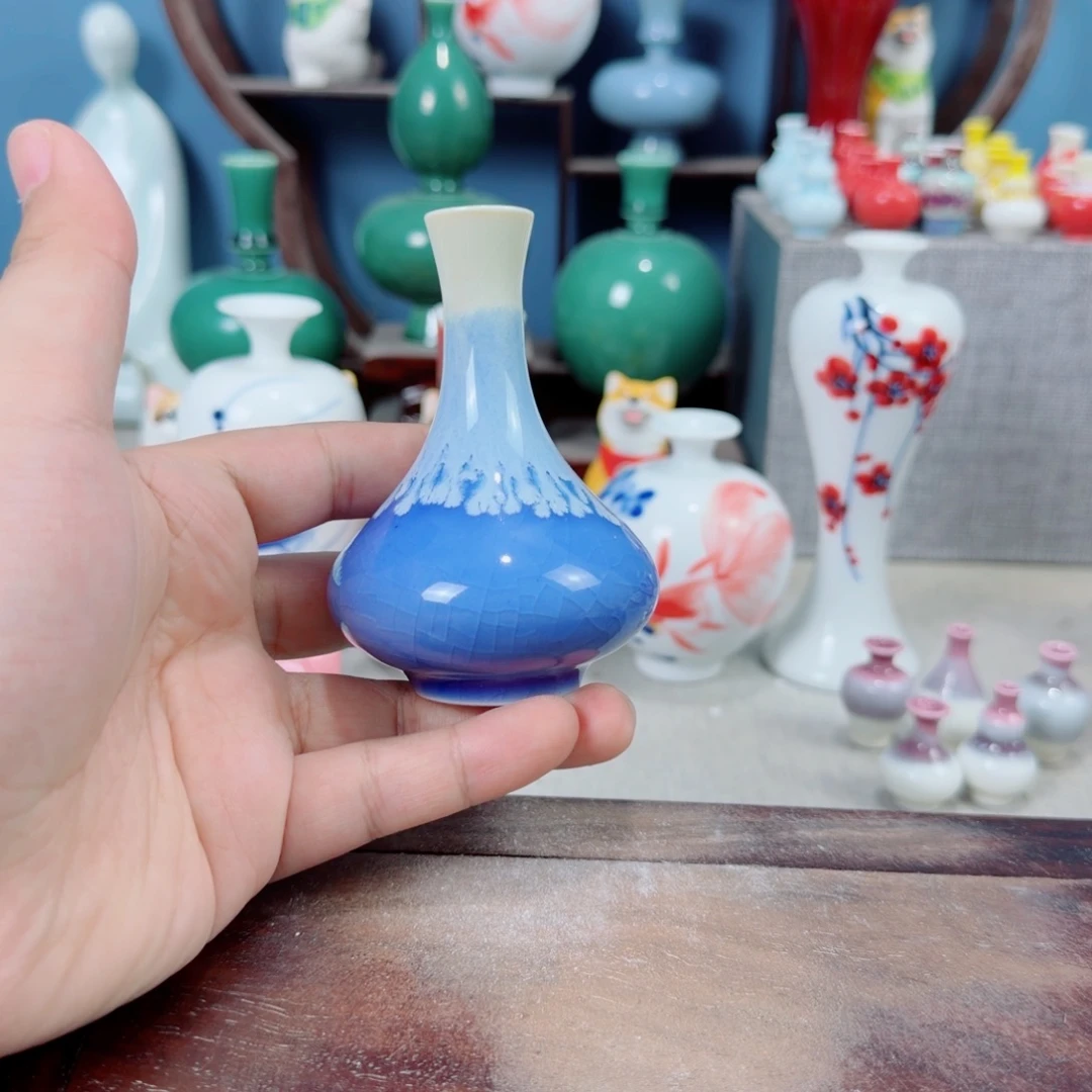 陶瓷手工小花器摆件