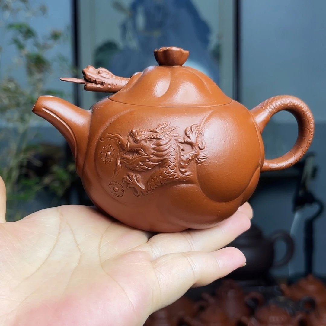 山****紫砂壶原矿鱼化龙壶