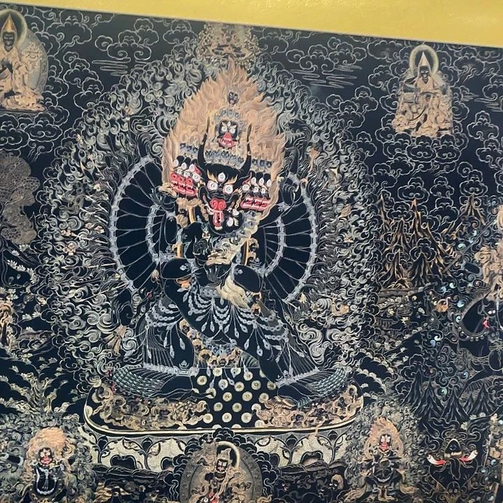 唐***发卷轴画唐卡作品框