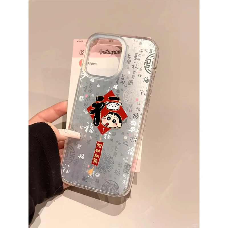 BANCA新年福小新百福图适用苹果16promax手机壳iphone15/14高级13