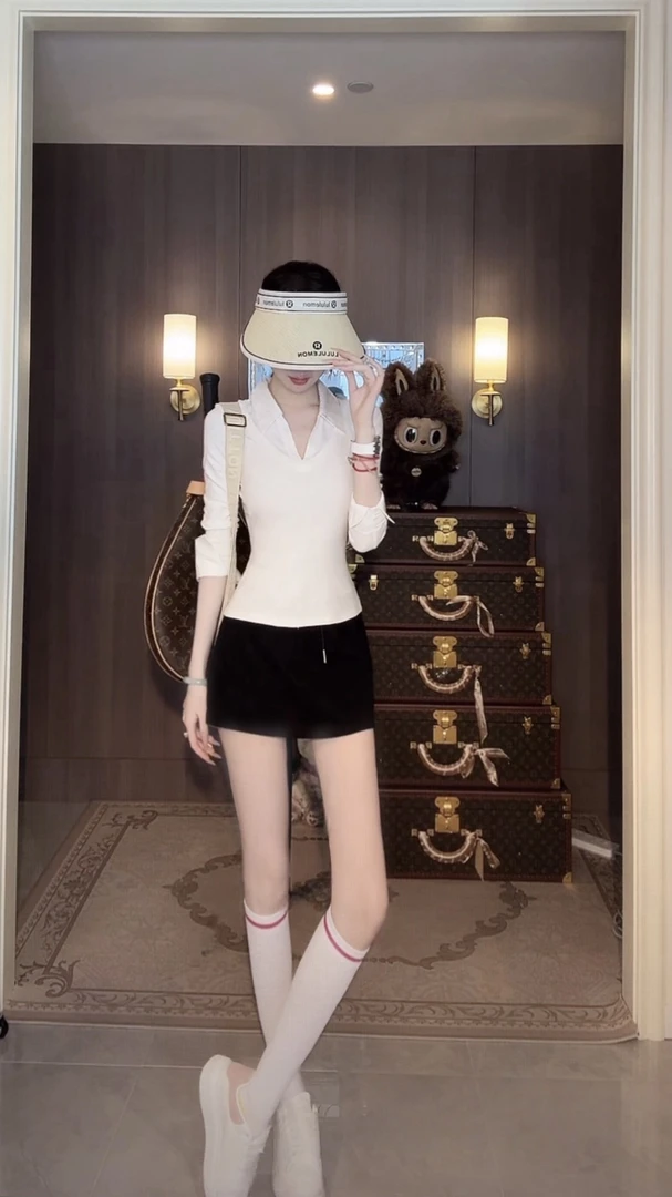 【雅乔定制】深圳湾1号 休闲运动高腰A字半身裙短裙DYDQ-23040011